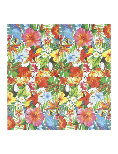 20 Serviettes oiseaux tropicaux 33 cm