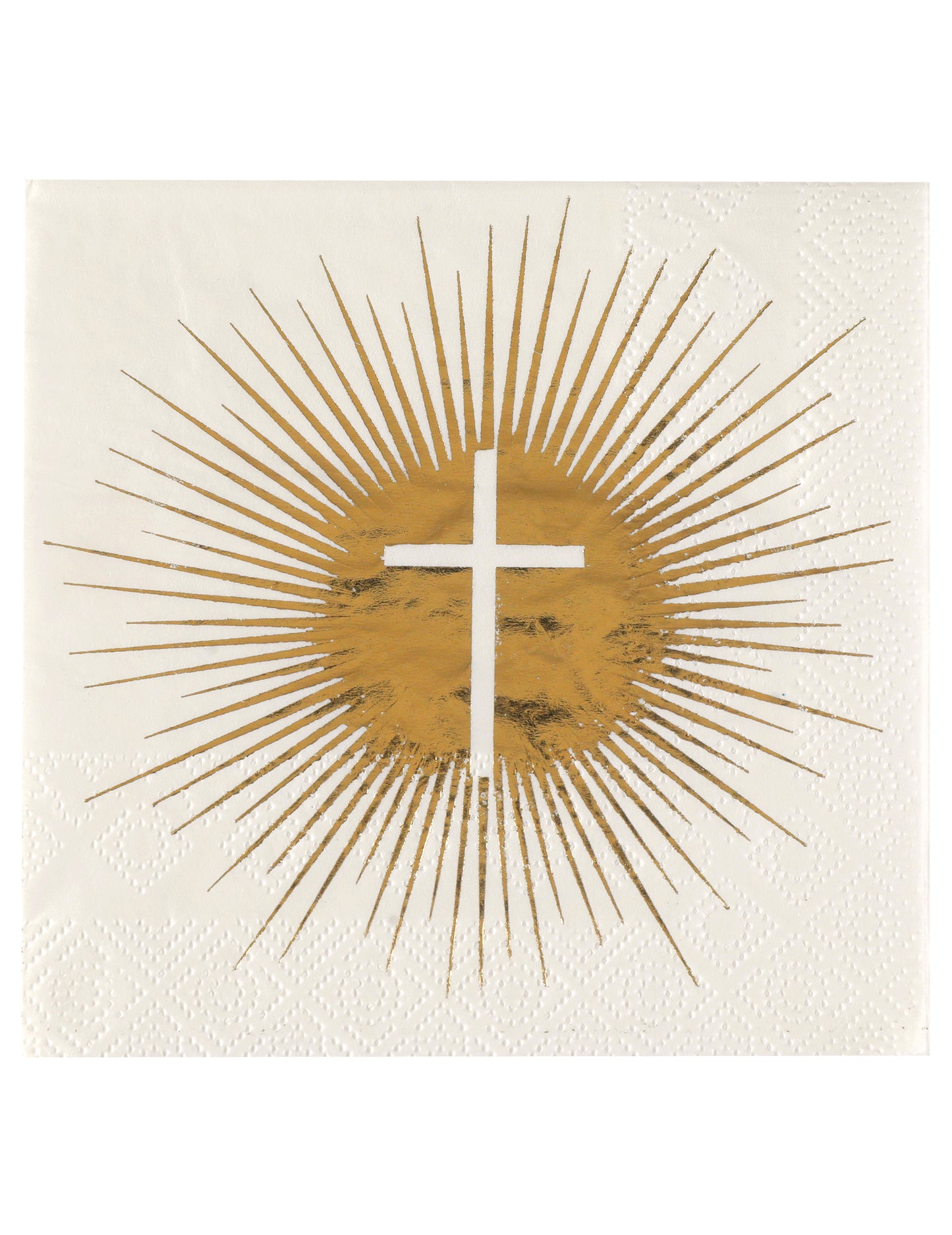 20 zlatých papírových ubrousků pro obřad 12,5 x 12,5 cm