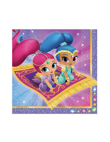 20 třpytivých ubrousků Shimmer and Shine 33 x 33 cm