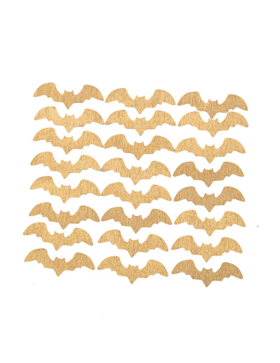 Confettis en bois chauve-souris pour décoration de table dorées