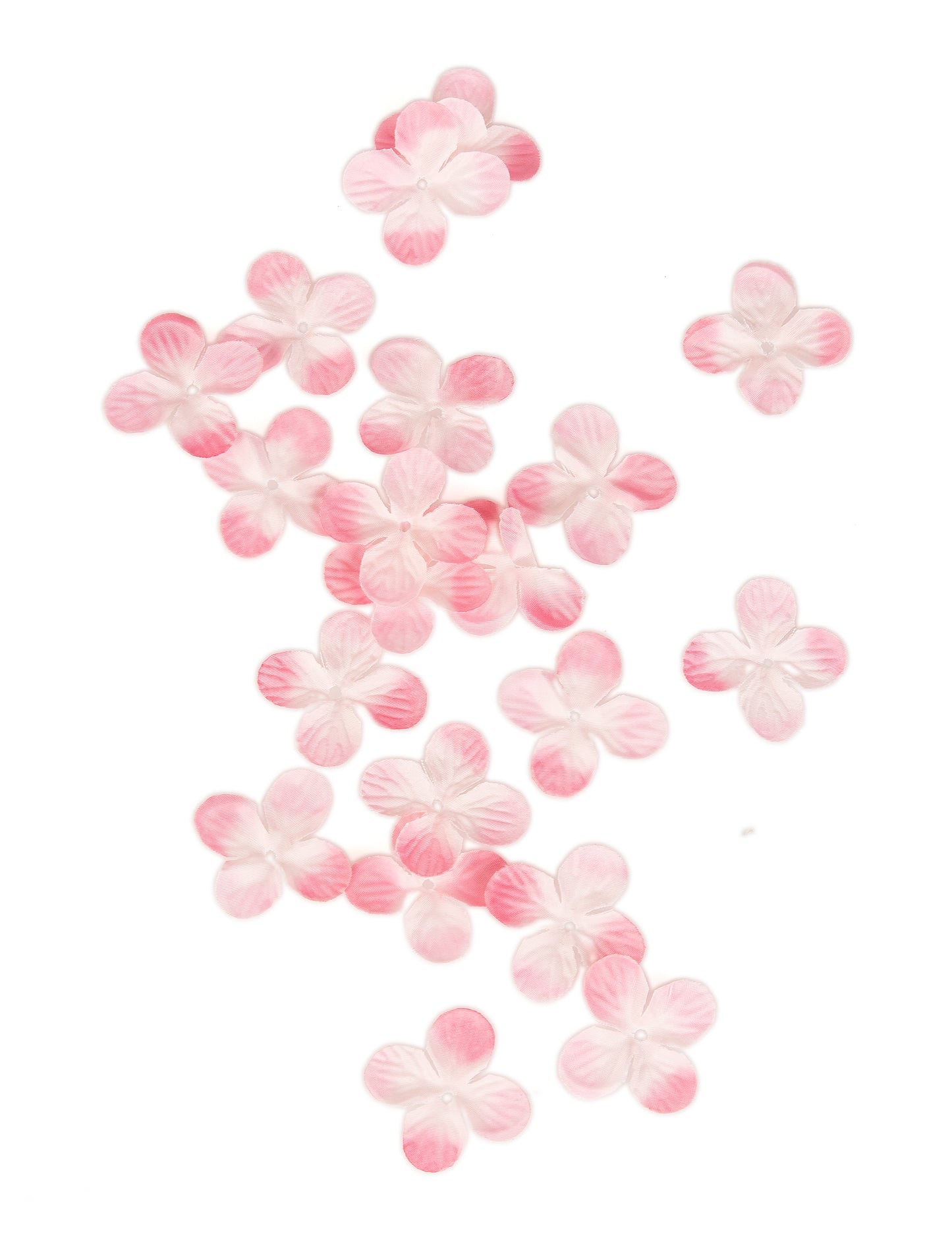 24 dekorací na stůl umělých okvětních plátků růží 3 cm