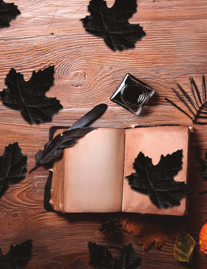 24 Černé listy 10 cm