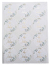 Stickers ronds Oh Baby végétal pour baby shower blanc et or avec motif feuillage