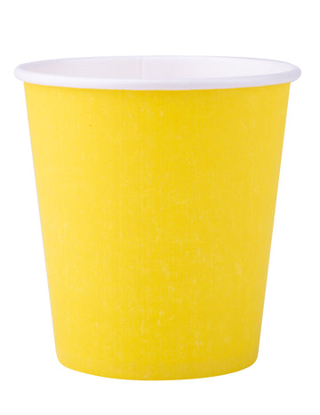 25 žlutých kartonových kelímků 200 ml