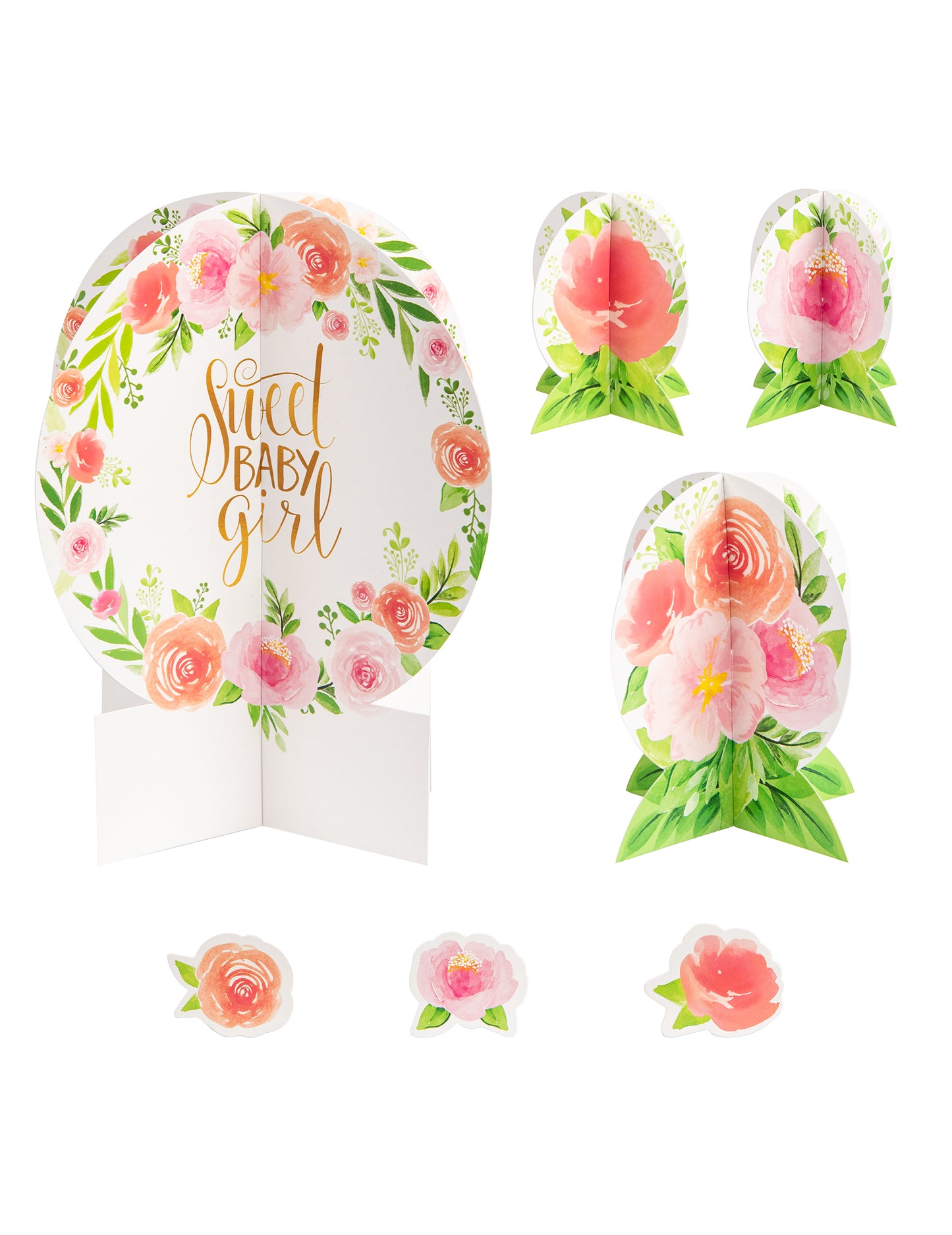 27 sladká holčička květinové a vintage stolní dekorace