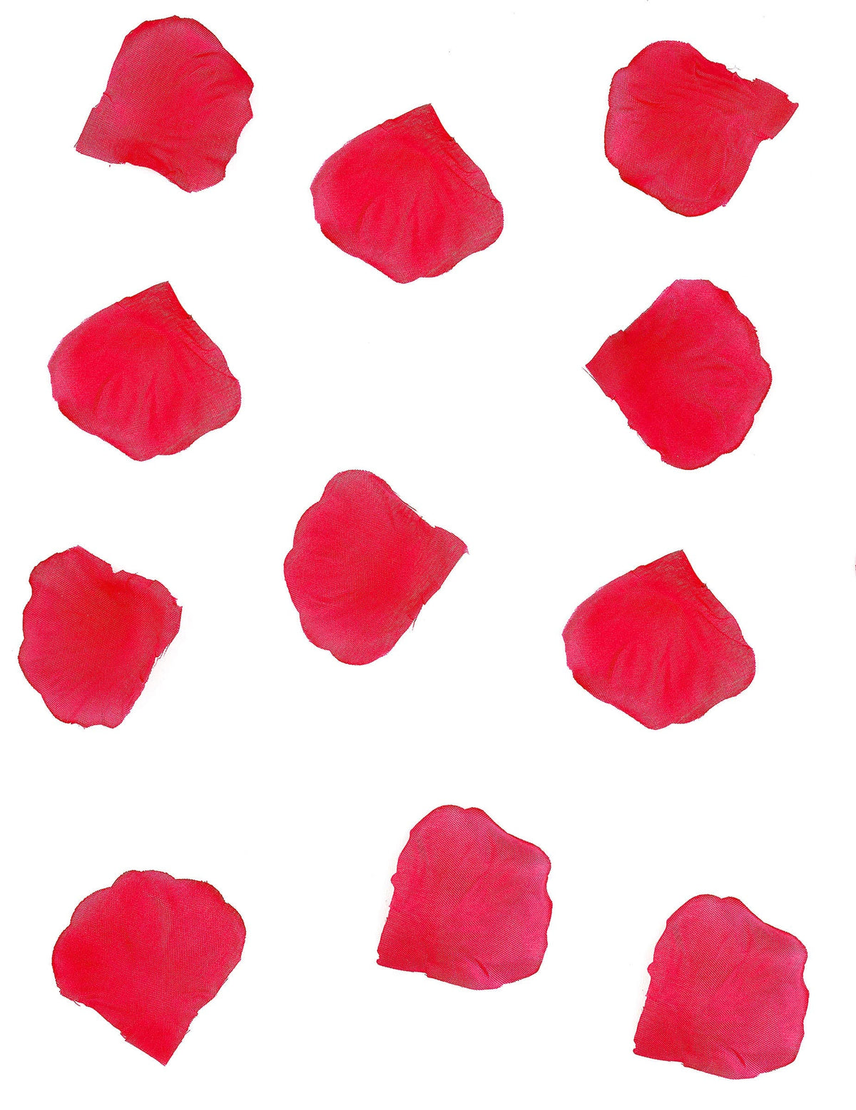 Pétales de rose pour décoration de fête rouges
