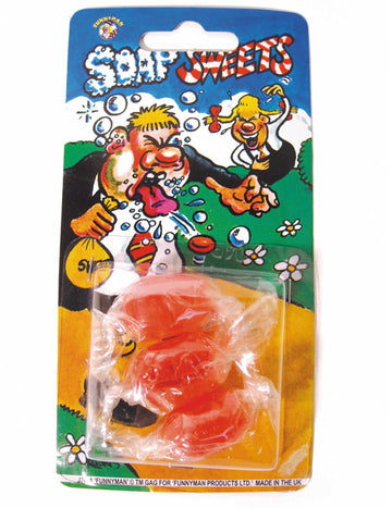 3 vtipné bonbony s příchutí mýdla – žertovné předměty 