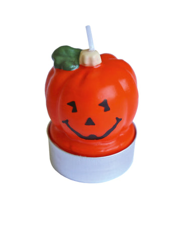 3 čajové svíčky z dýně na Halloween