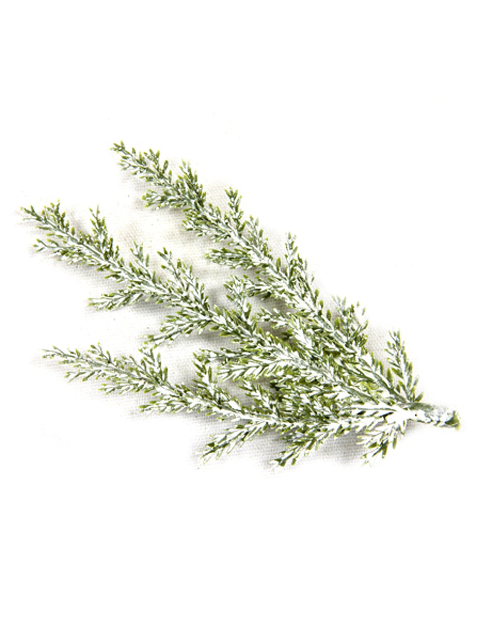 Branches de cyprès artificielles enneigées pour décoration vert et blanc