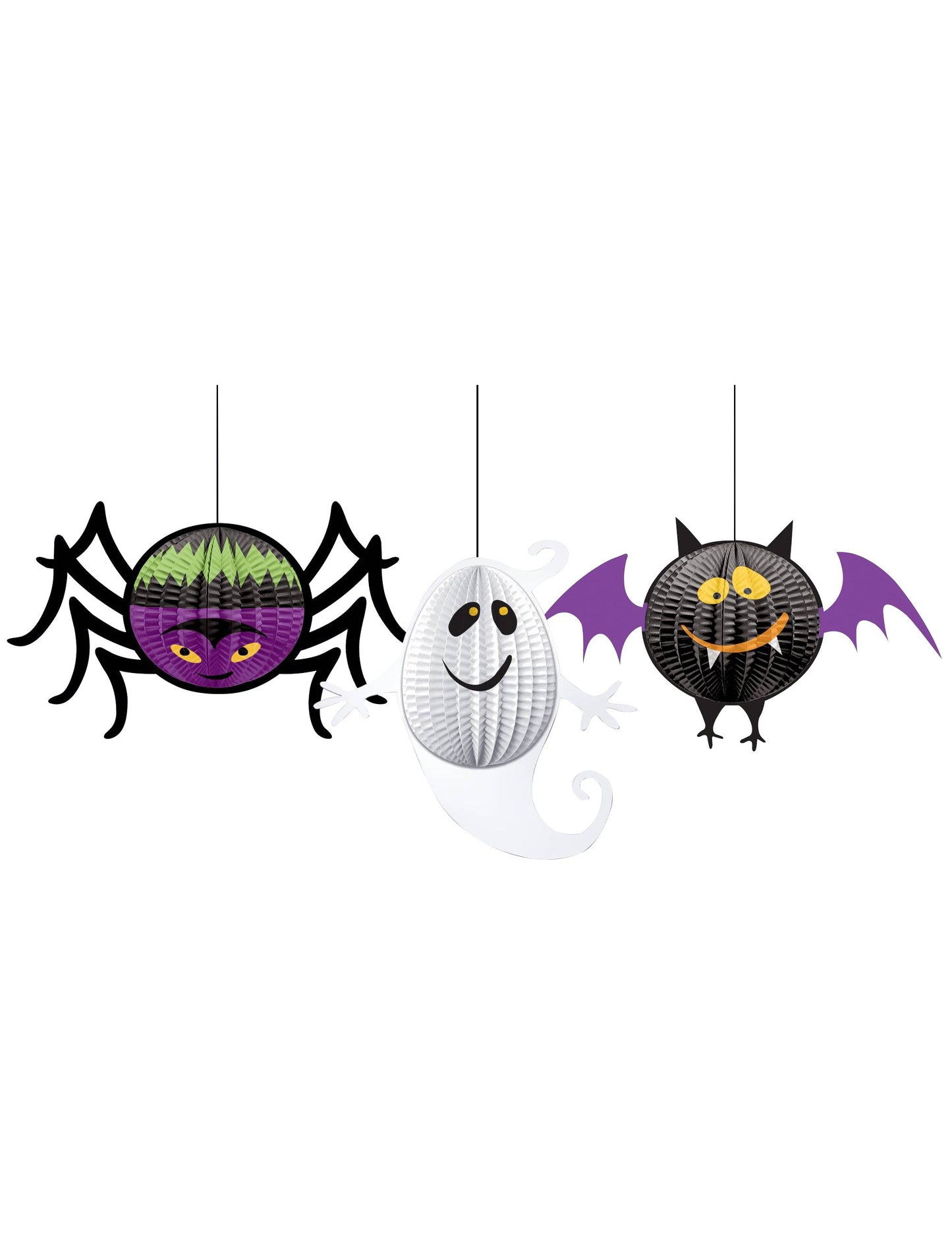 3 3D Halloweenské závěsné dekorace