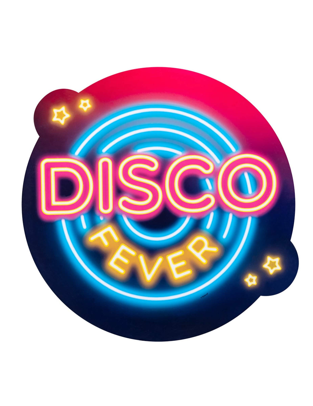 Detail neonového panelu disco fever z kartonových dekorací disco fever