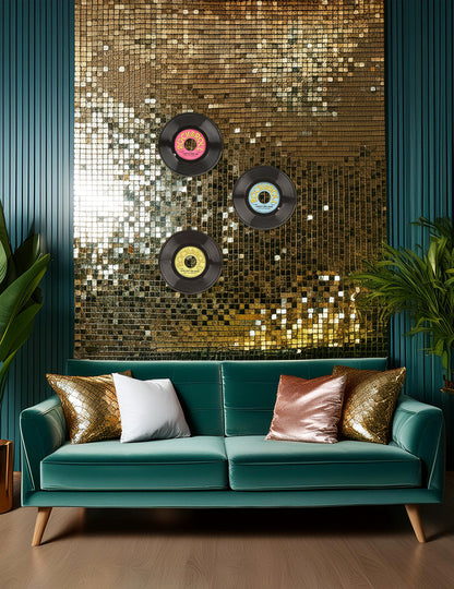 3 vinylové desky 23 cm rock & roll dekorace 