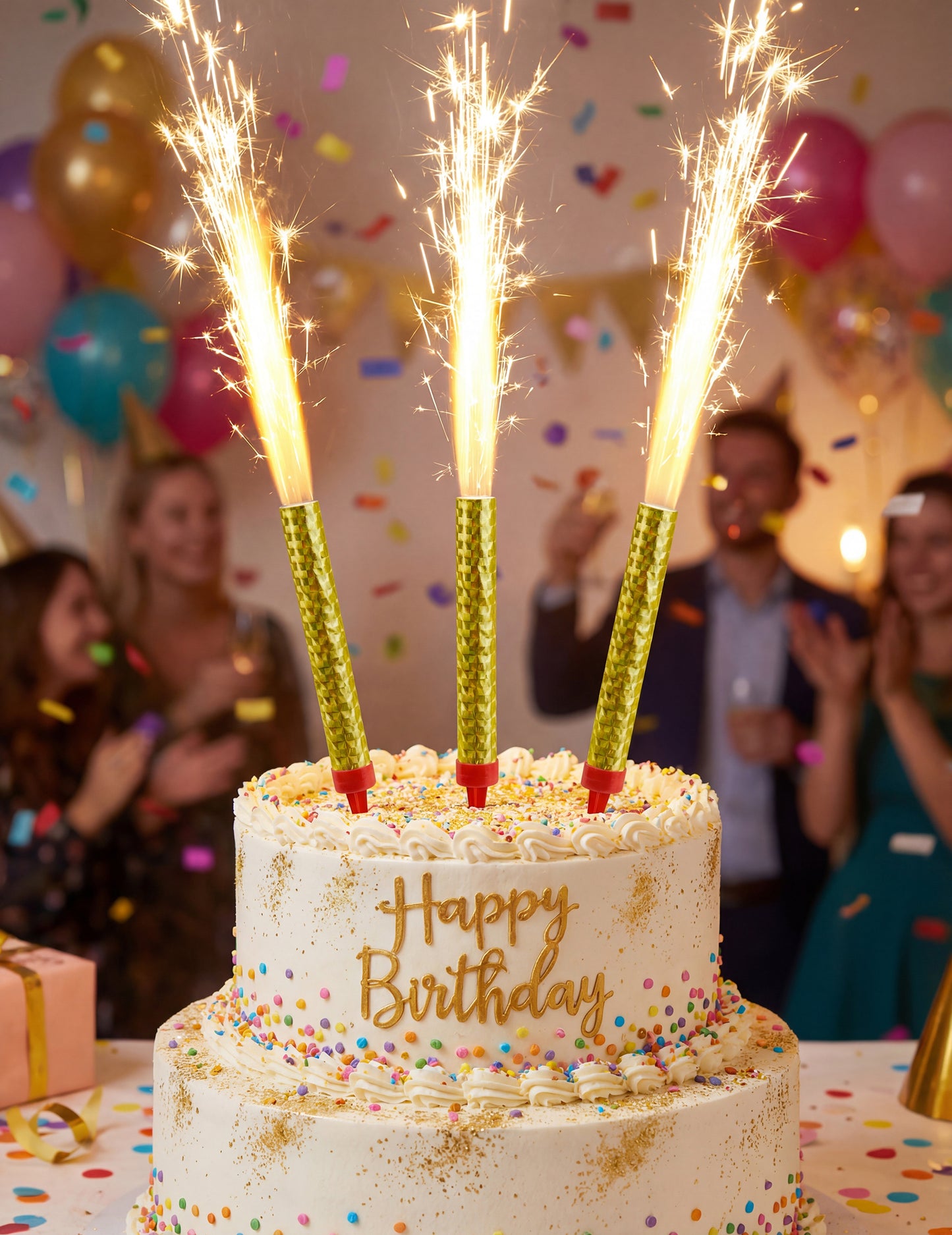 3 Zlaté ledové fontány 9,5 cm