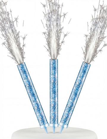 3 Stříbrné svítící fontány 12 cm