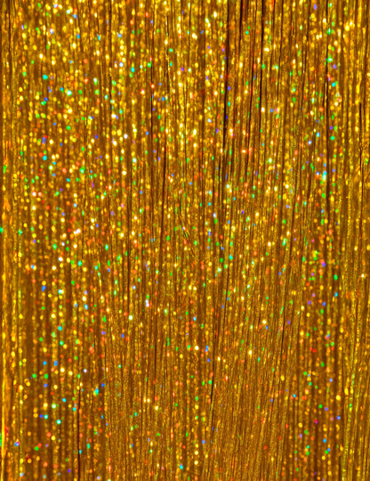 3 Mèches brillantes dorées 50 cm