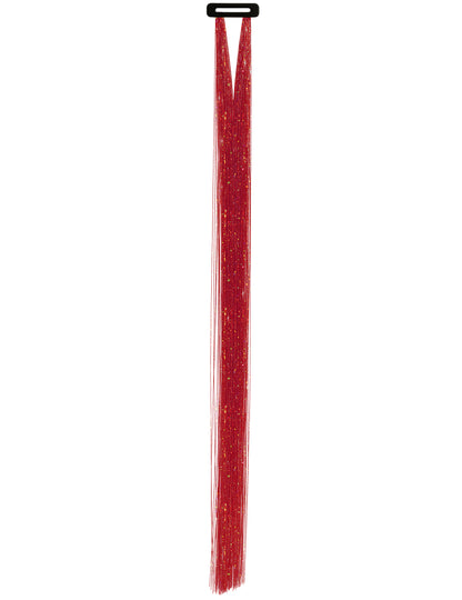 3 Mèches brillantes rouges 50 cm