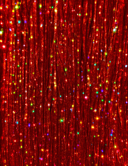 3 Mèches brillantes rouges 50 cm