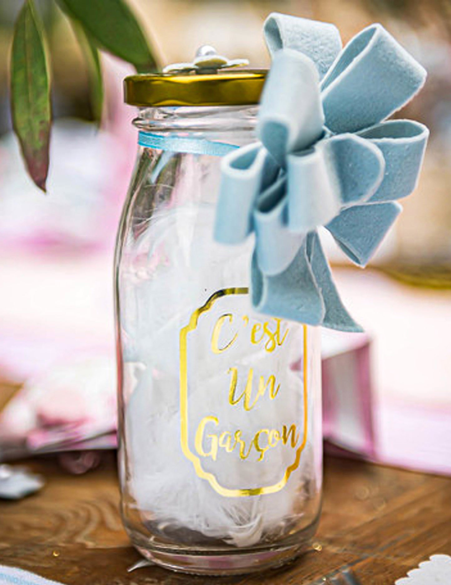 3 mašle k zatažení do nebe a bílý samet 9 cm výzdoba křtu