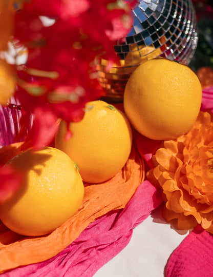 3 künstliche Orangen-Deko 8 cm