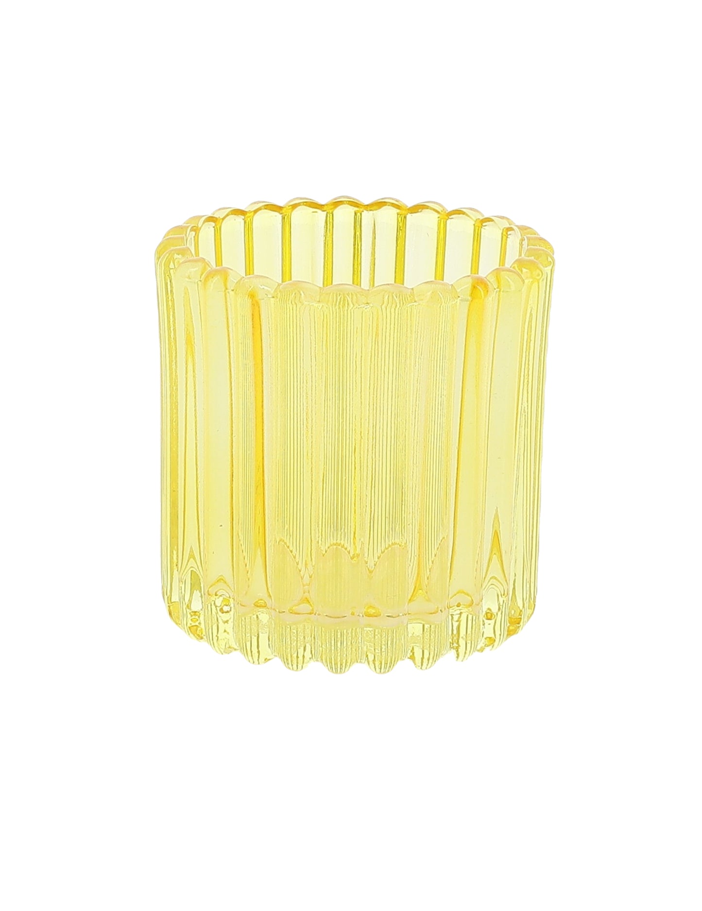 3 Photophore aus rosa, orangefarbenem und gelbem Glas, 7,5 cm