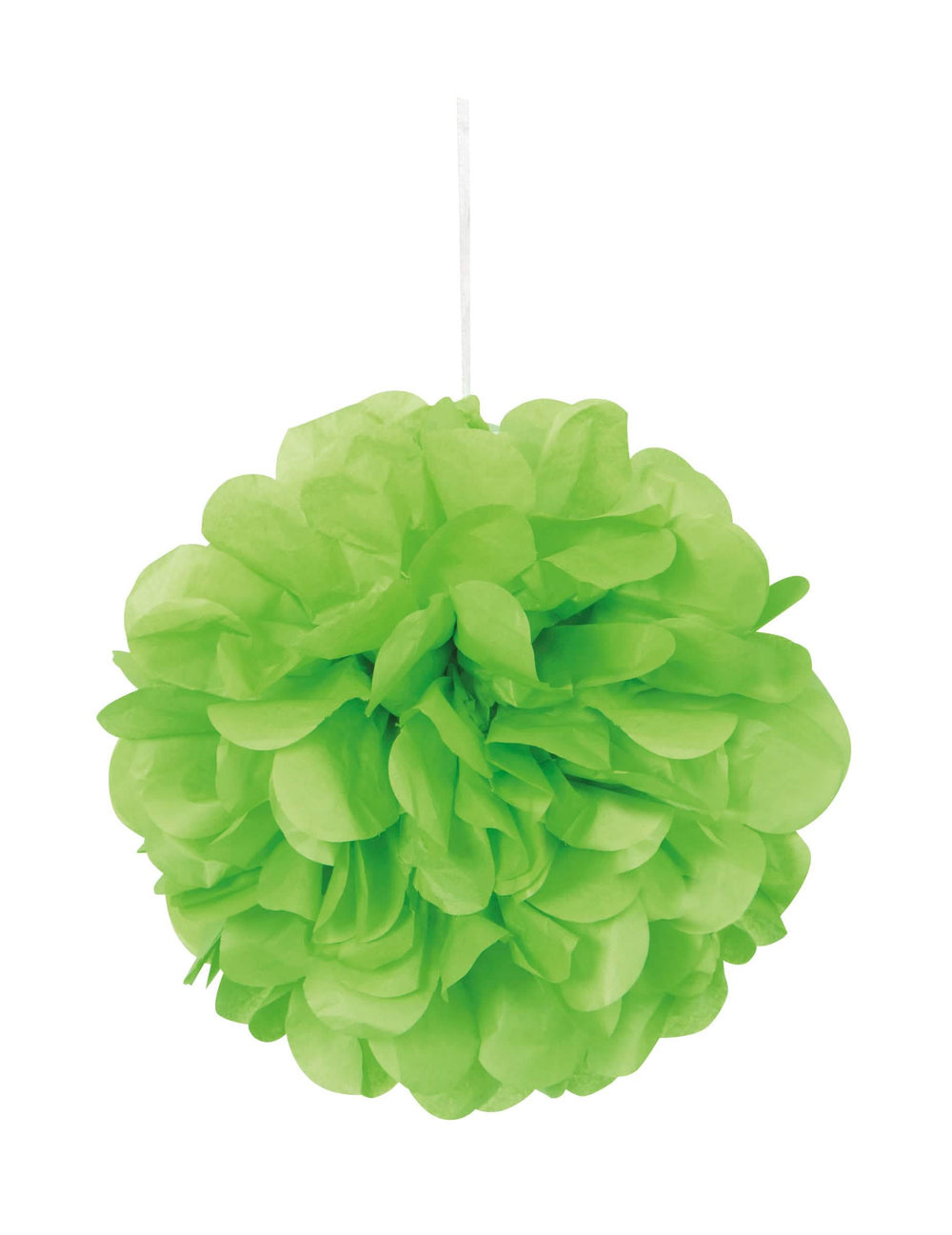 Zavěšovací papírový pompon na dekoraci v zelené citronové