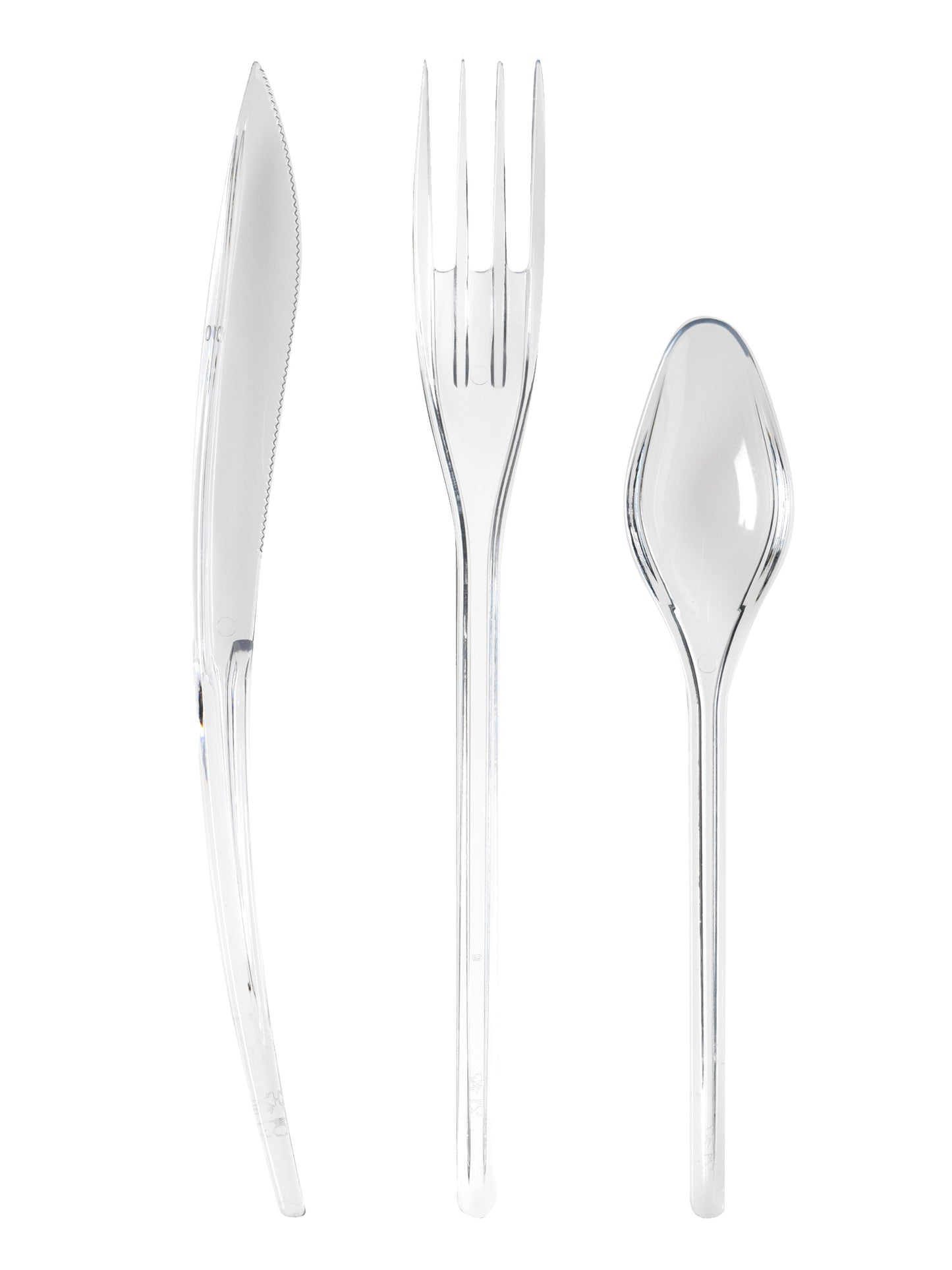 30 plastových příborů v křišťálovém provedení – Premium 