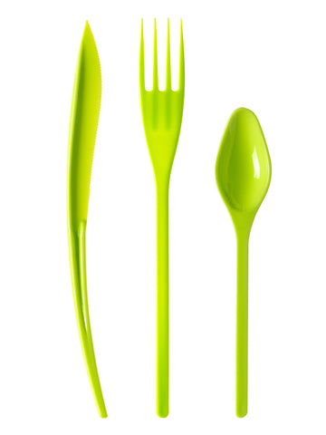 30 prémiových plastových příborů v anýzově zelené barvě 