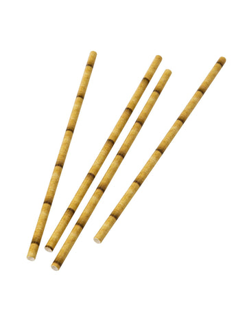 30 bambusových papírových brček 16 cm