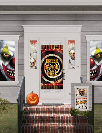 33 halloweenských dekorací klaunského domu