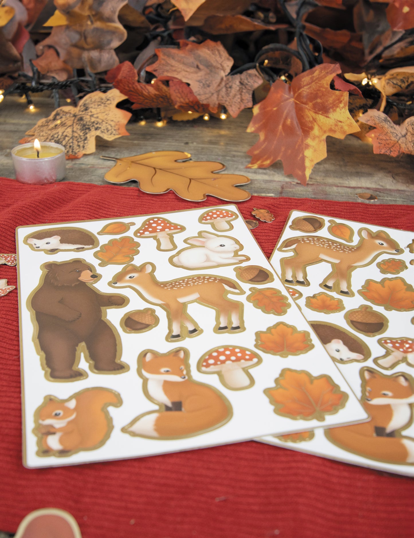 35 samolepek lesních zvířat lesní dekorace