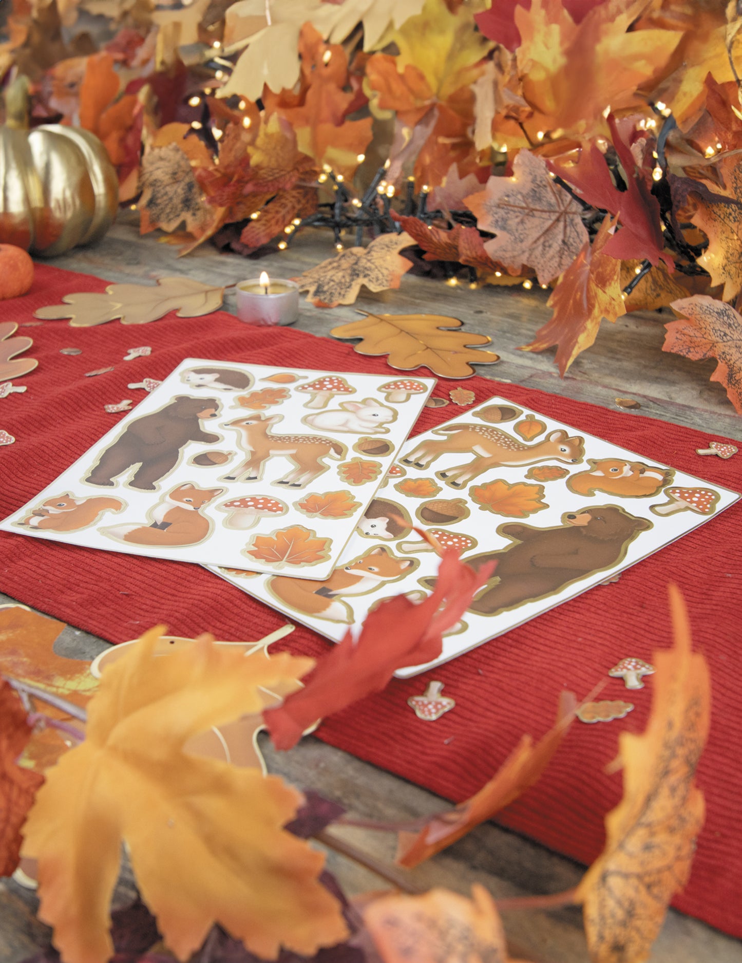 35 samolepek lesních zvířat lesní dekorace