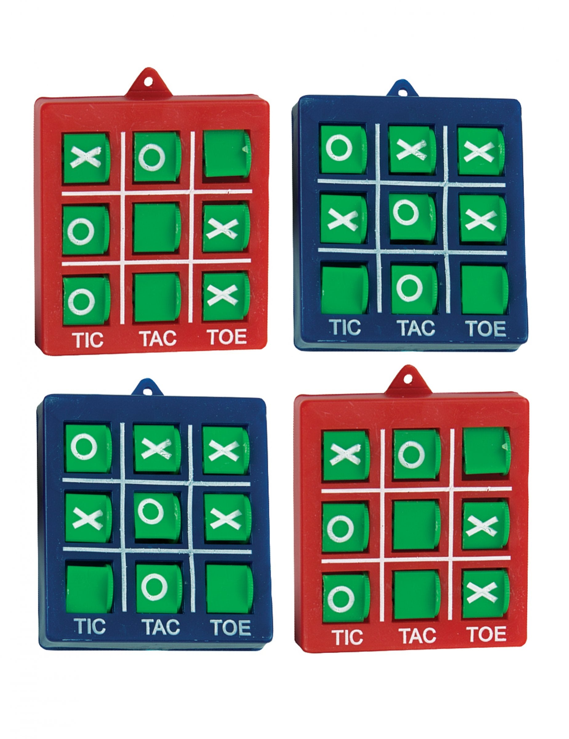 Accessoire piñata tic tac toe pour anniversaire rouge et bleu