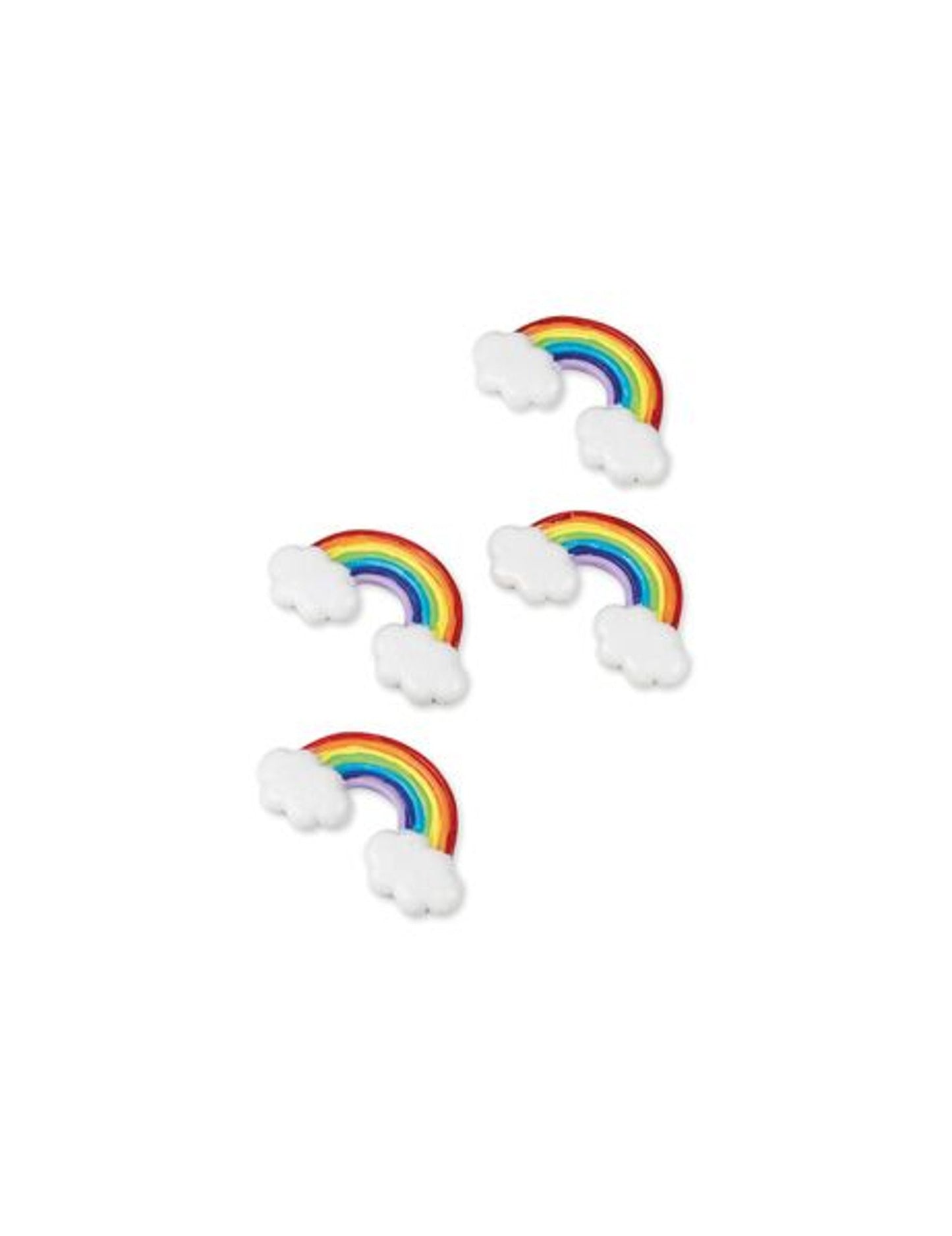 4 vícebarevné lepicí pryskyřičné duhy 5 cm přilepit se