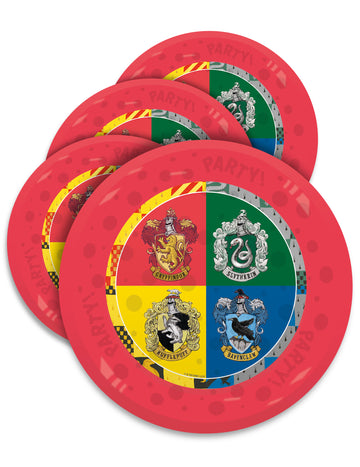 4 znovupoužitelné talíře Harry Potter™ 21 cm 