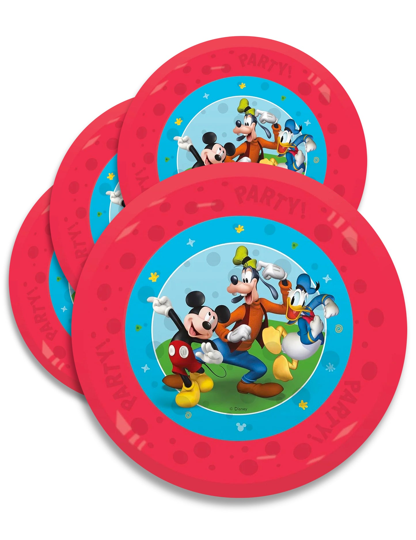 4 opakovaně použitelné talíře Mickey 21 cm