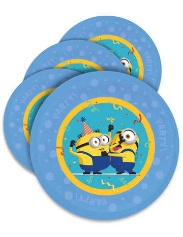 4 assiettes réutilisables Minions 21 cm