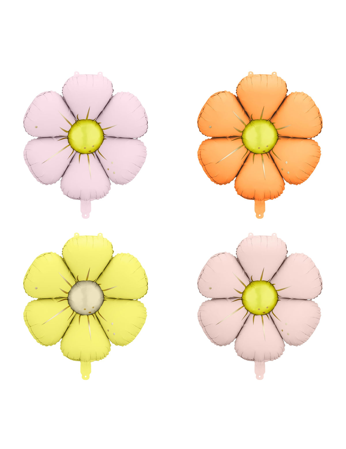 Ballons en aluminium marguerite pour fête multicolores pastels