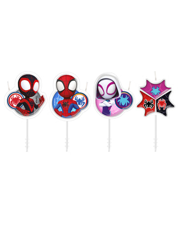 4 Bougies anniversaire Spidey et ses amis