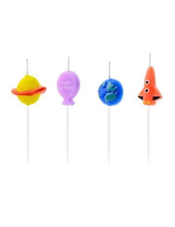 4 narozeninové svíčky astronautů 2 - 3 cm