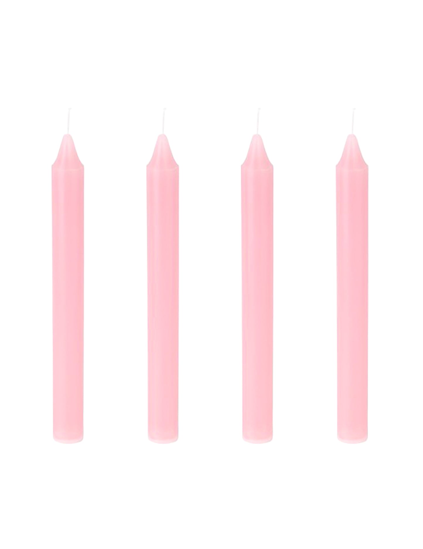 4 růžové pochodňové svíčky 2 x 20 cm