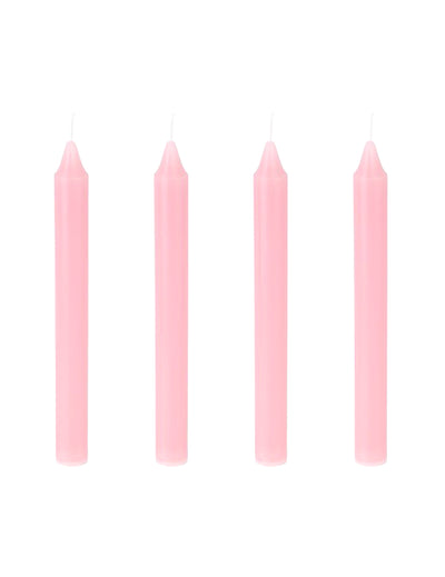 4 růžové pochodňové svíčky 2 x 20 cm