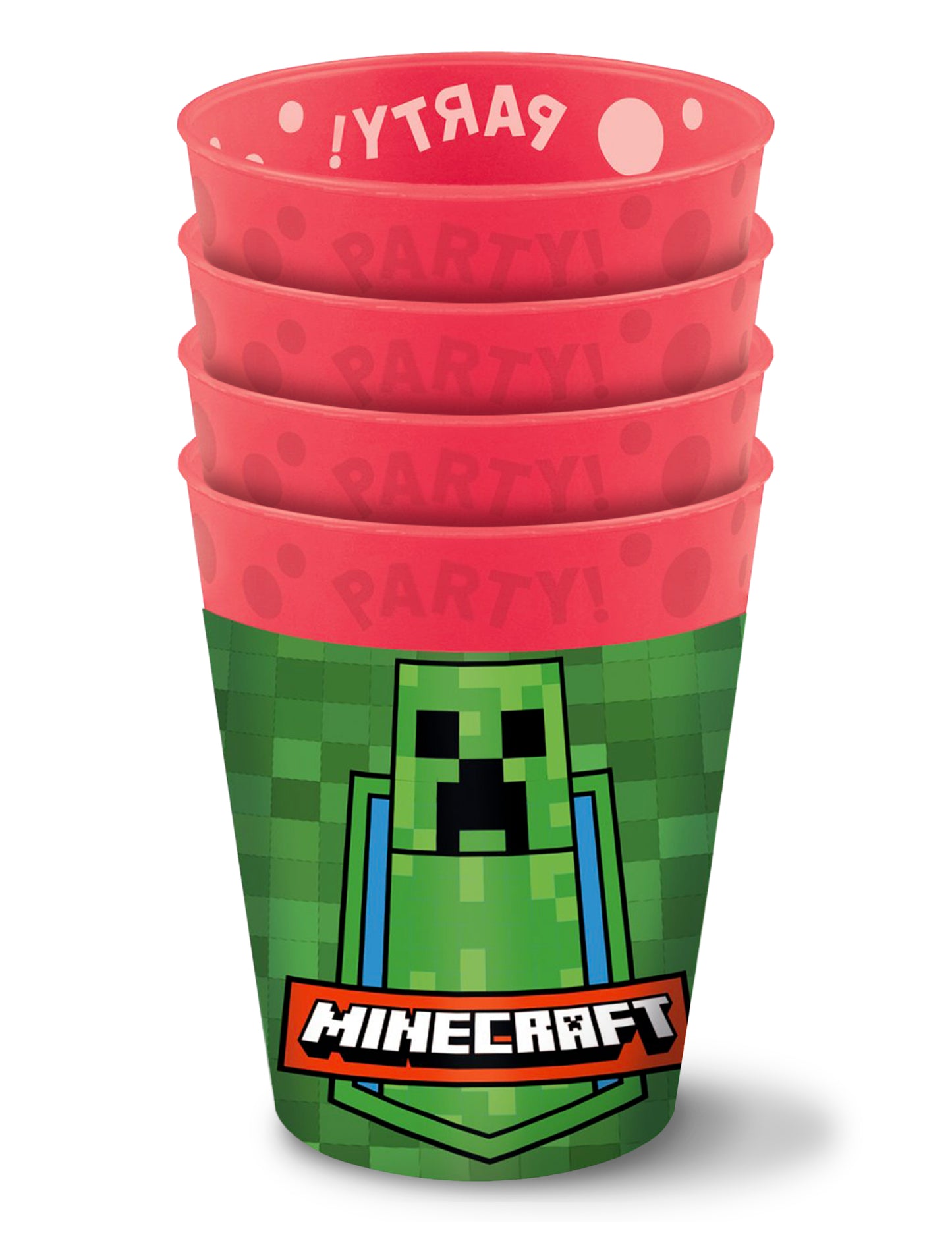 4 opakovaně použitelné kelímky Minecraft 250ml