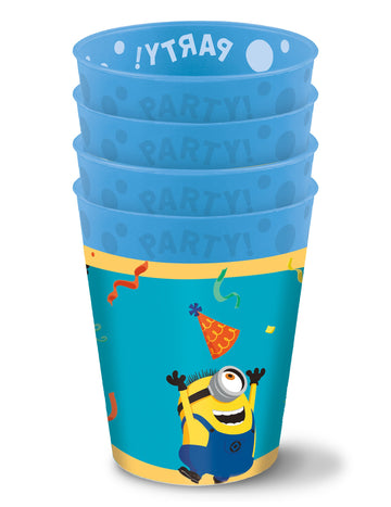 4 gobelets réutilisables Minions 21 cm