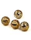4 mini boules à facettes disco pour fête dorées