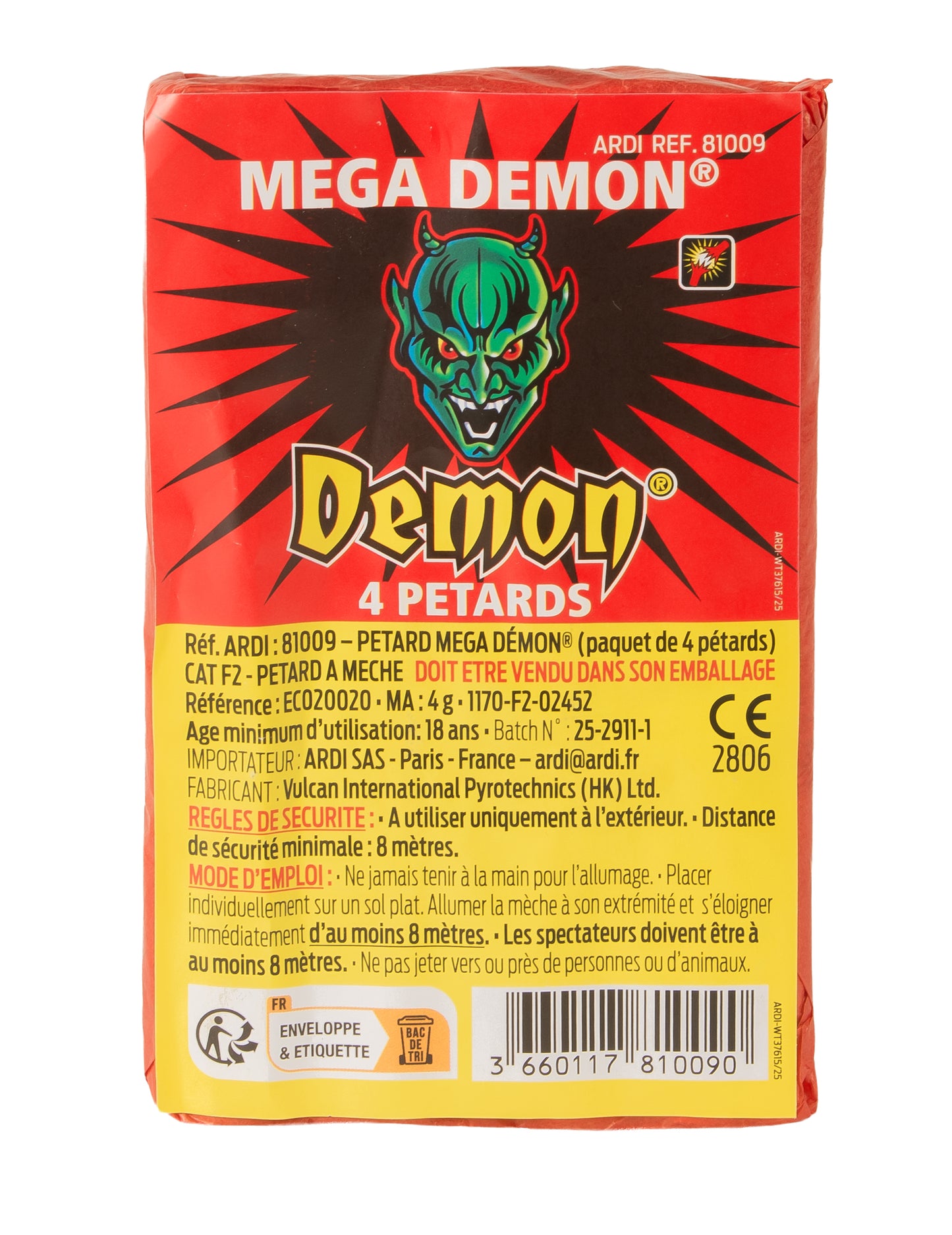 4 petardy Mega Démon®