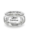Photophore en verre miroir pour table argenté