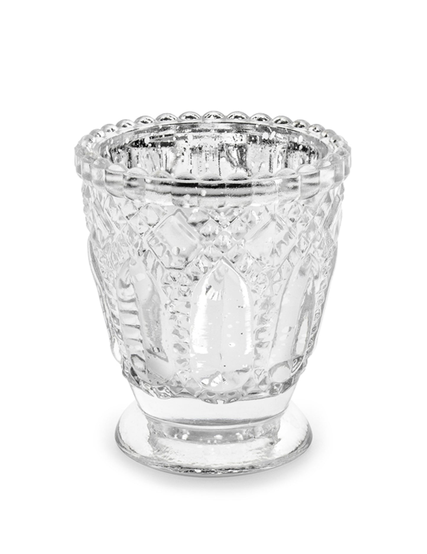 4 průhledné skleněné svícny na čajové svíčky 8 cm na vánoce