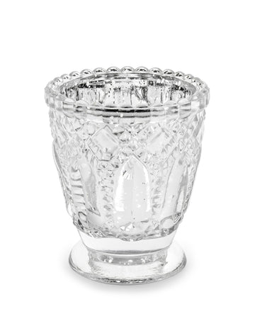 4 průhledné skleněné svícny na čajové svíčky 8 cm na vánoce