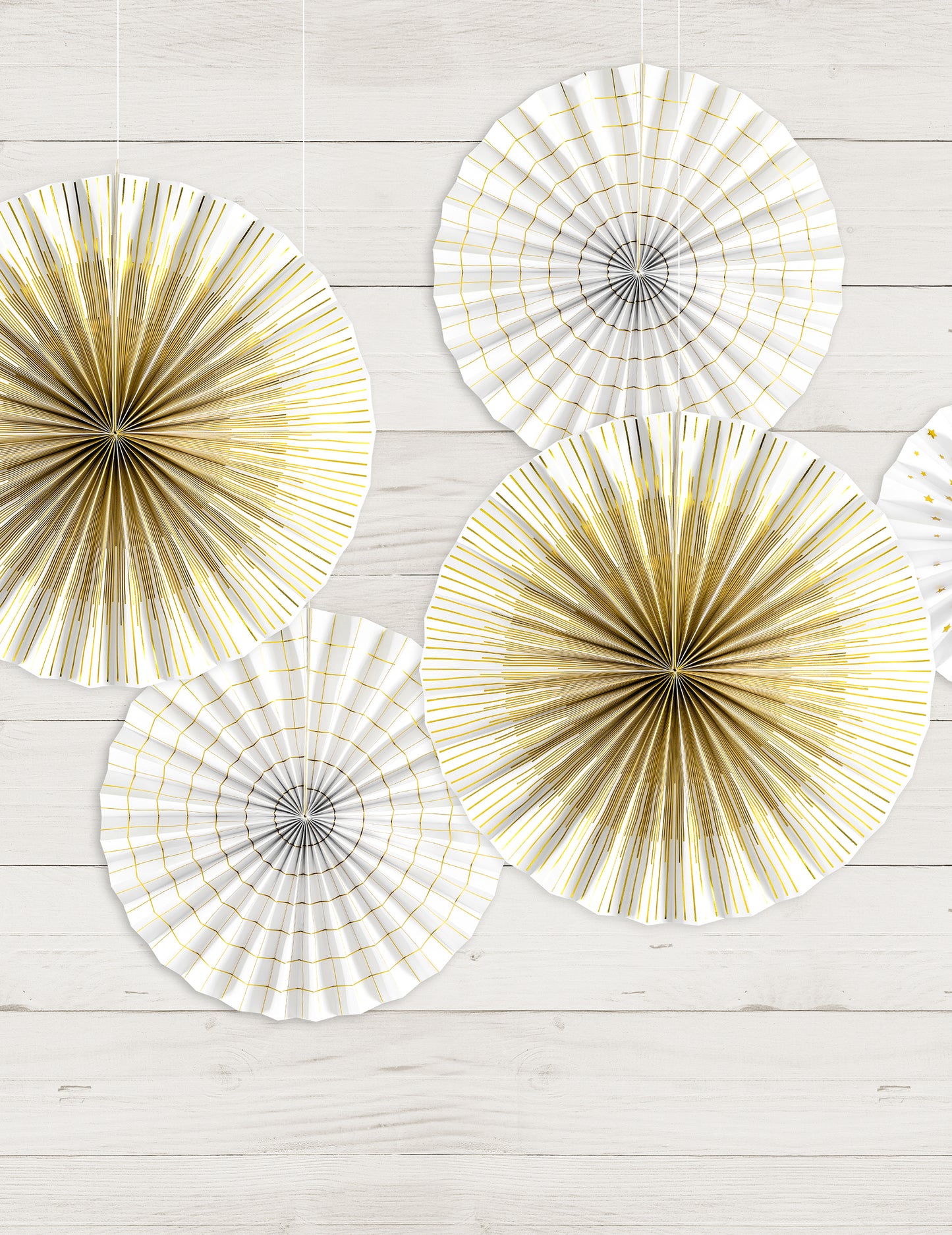 4 dekorativní papírové rozety 23, 32, 40 cm