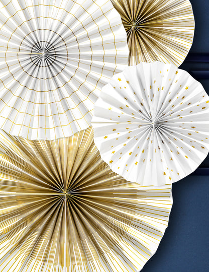 4 dekorativní papírové rozety 23, 32, 40 cm